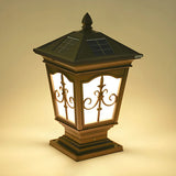 Classic Vintage Solar Post Outdoor Lantern Table Lamp Image - 7
