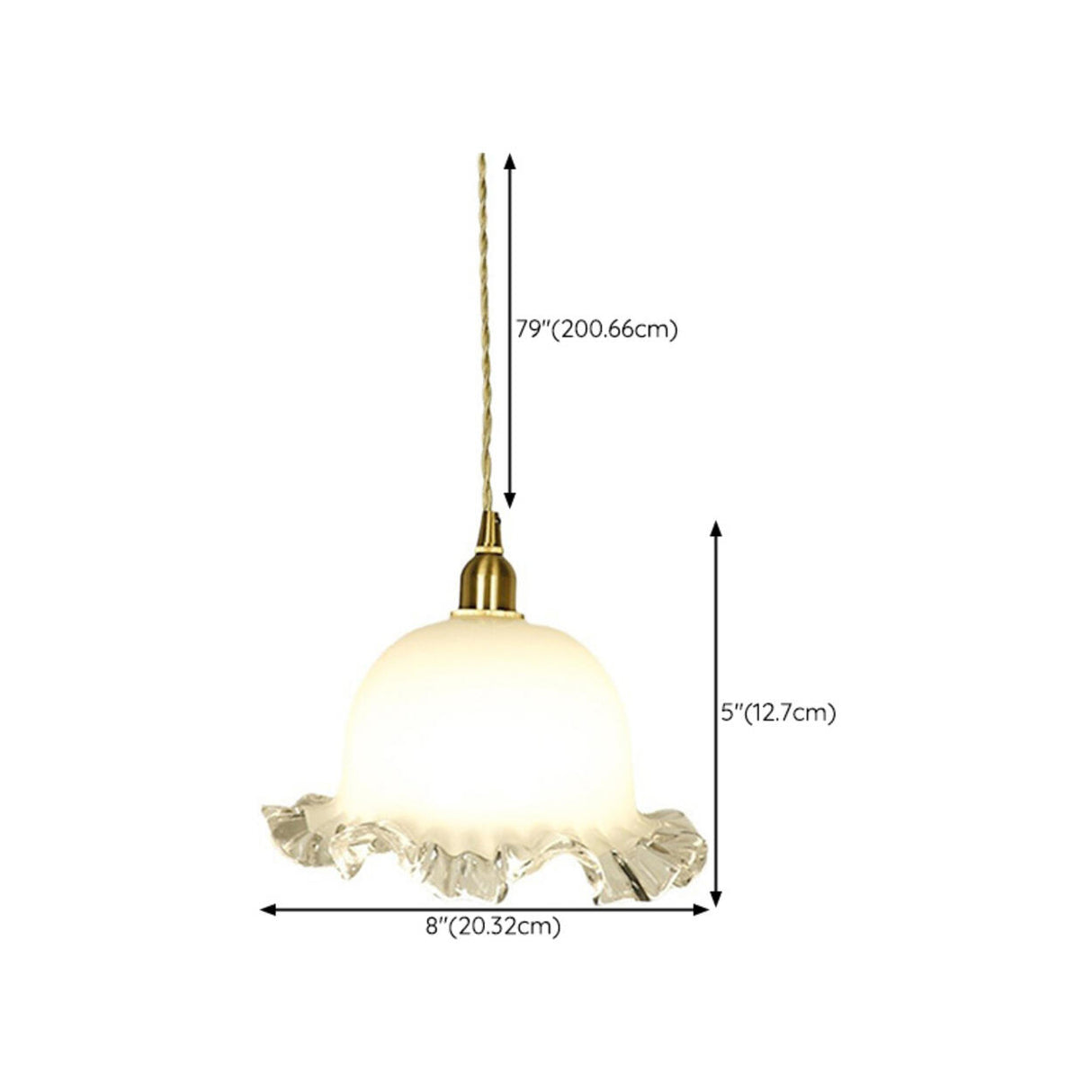 Classic Vintage White Glass Bell Pendant Lights 