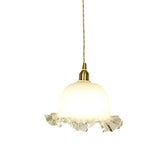 Classic Vintage White Glass Bell Pendant Lights Image - 5