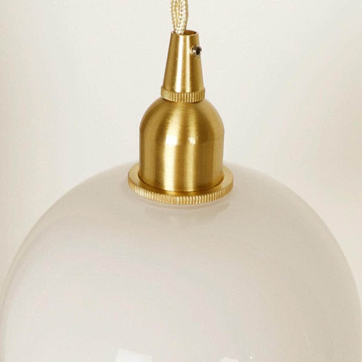 Classic Vintage White Glass Bell Pendant Lights Image - 9