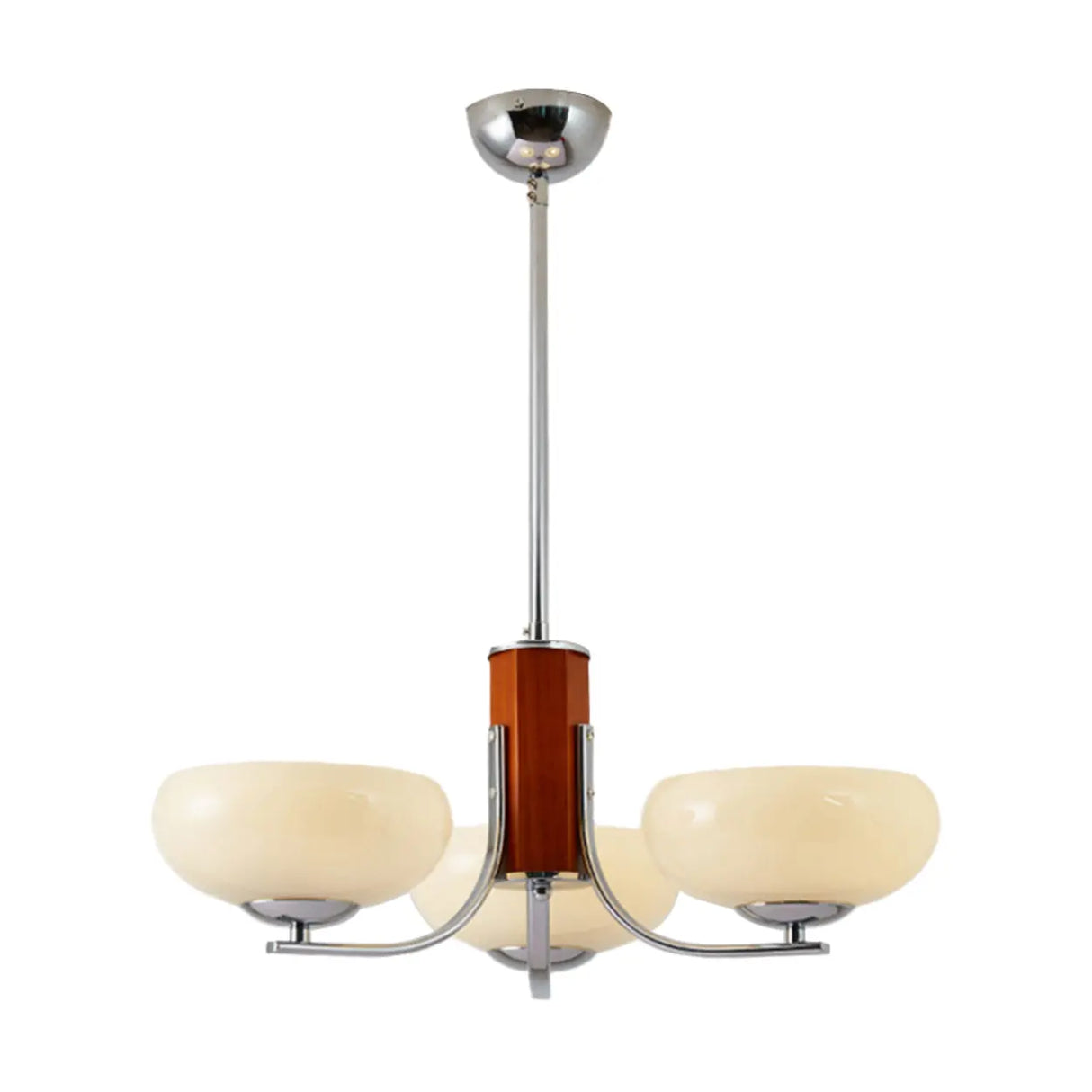 Classic White Glass Ceiling Chandelier Living Room Image - 10
