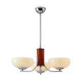 Classic White Glass Ceiling Chandelier Living Room Image - 10