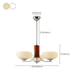 Classic White Glass Ceiling Chandelier Living Room #size