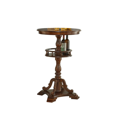 Classic Wood Bar Table Set with Swivel Stools, 3-Piece Image - 2