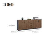 Classic Wood Horizontal Filing Cabinet with Shelves Image - 37