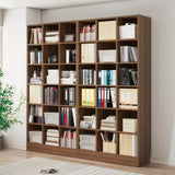 Classic Wood Vertical Rectangular Closed Back Bookcase Image - 1