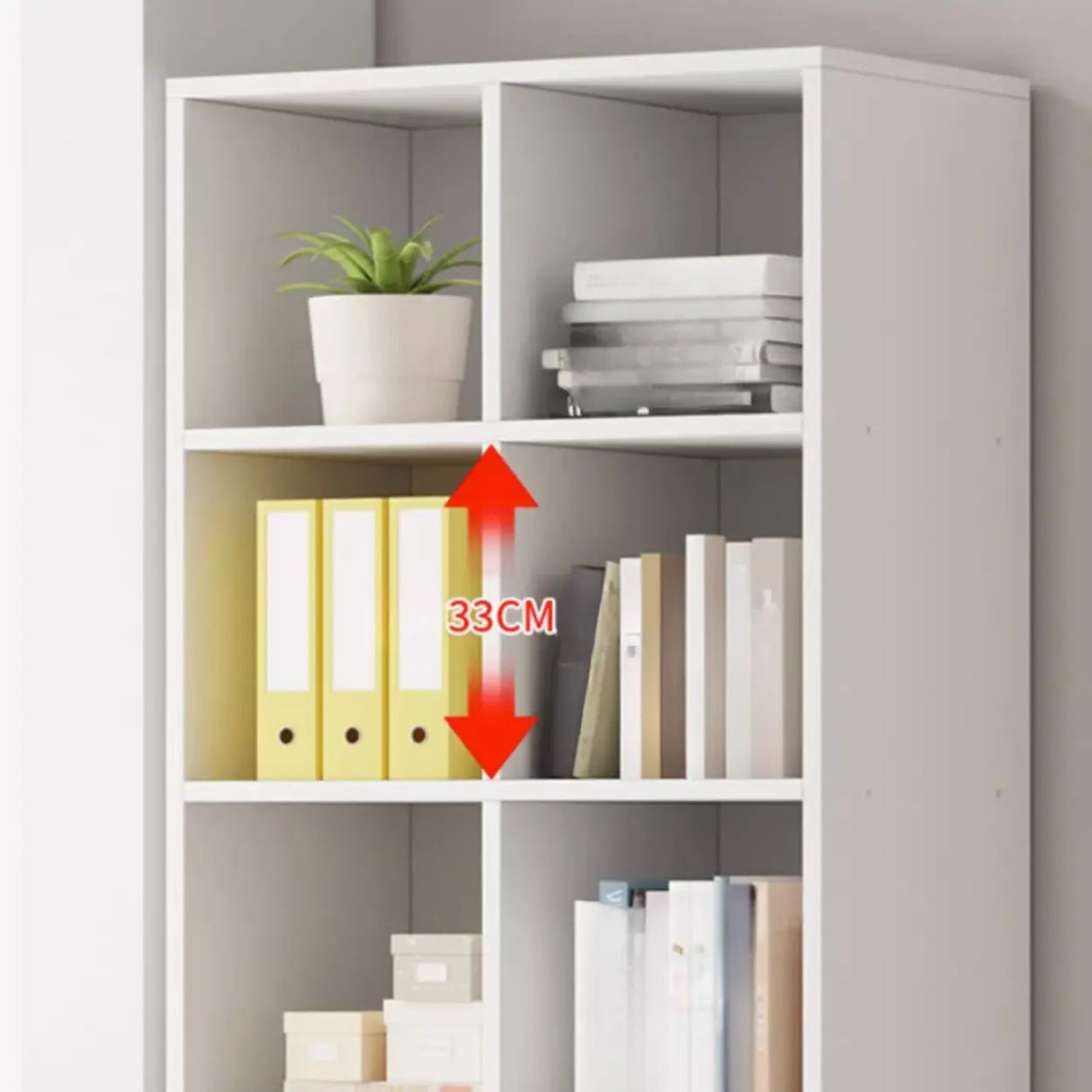 Classic Wood Vertical Rectangular Closed Back Bookcase Image - 16