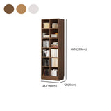 Classic Wood Vertical Rectangular Closed Back Bookcase #size