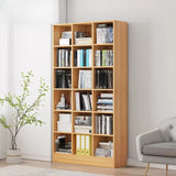Classic Wood Vertical Rectangular Closed Back Bookcase Image - 3