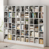 Classic Wood Vertical Rectangular Closed Back Bookcase Image - 4