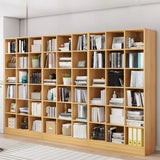 Classic Wood Vertical Rectangular Closed Back Bookcase Image - 6