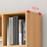 Classic Wood Vertical Rectangular Closed Back Bookcase Image - 8