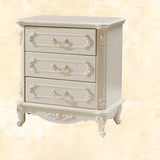 Classical Cream Vertical Wooden Chest with Drawers Image - 11