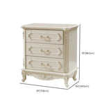 Classical Cream Vertical Wooden Chest with Drawers #size