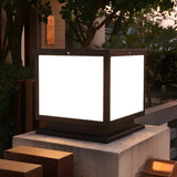 Classical Cube Metal Outdoor LED Pathway Table Lamp Image - 12