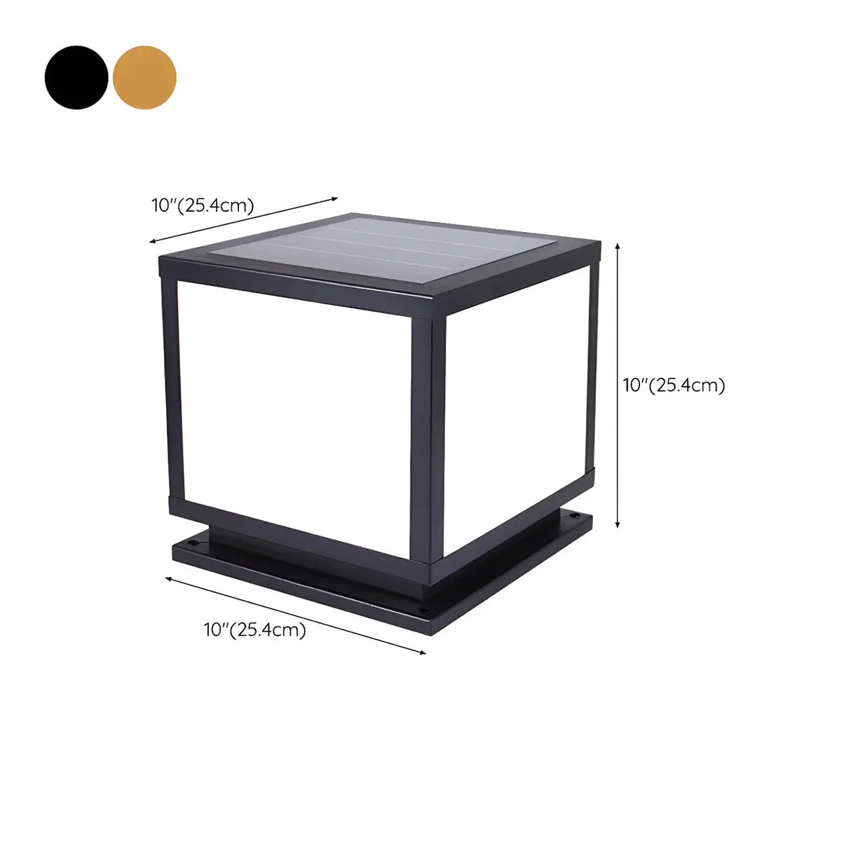 Classical Cube Metal Outdoor LED Pathway Table Lamp Image - 16
