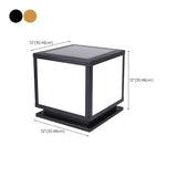 Classical Cube Metal Outdoor LED Pathway Table Lamp Image - 17