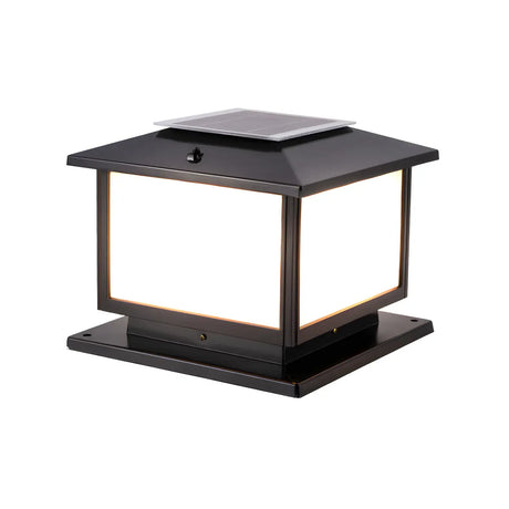 Classical Cube Metal Outdoor LED Pathway Table Lamp Image - 2