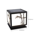 Classical Cube Metal Outdoor LED Pathway Table Lamp Image - 20