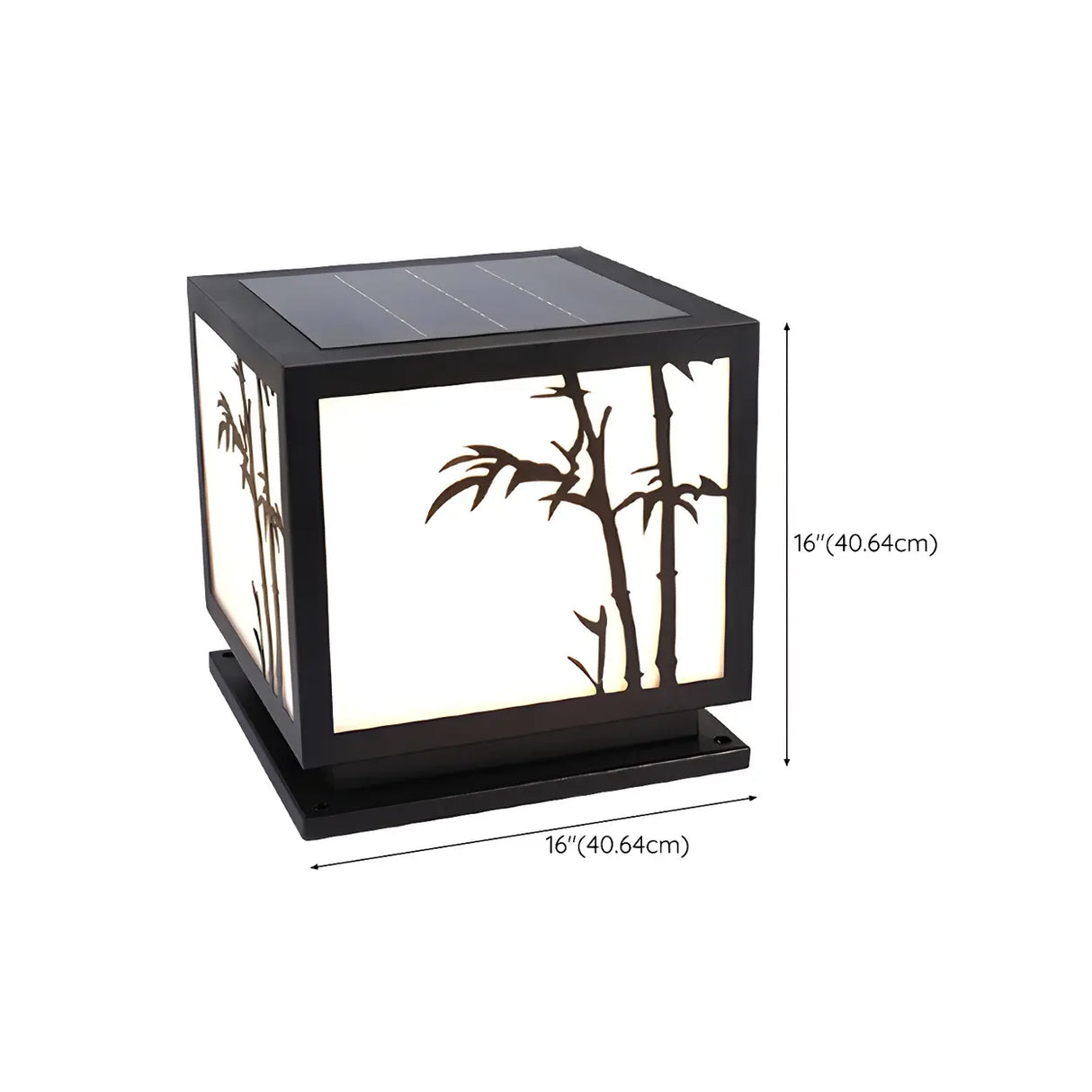 Classical Cube Metal Outdoor LED Pathway Table Lamp Image - 22