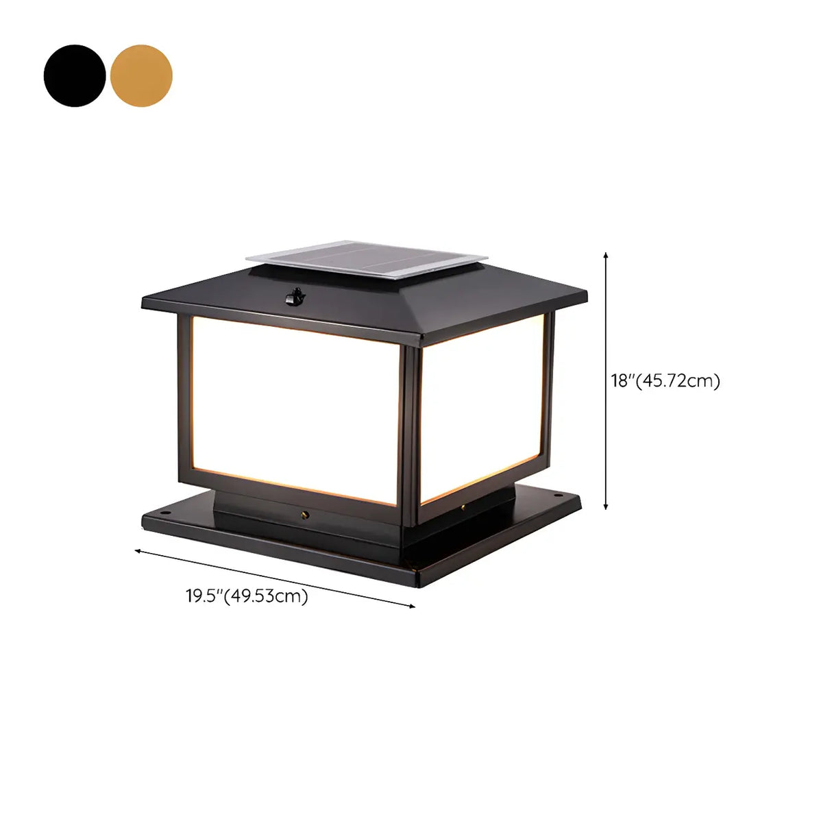 Classical Cube Metal Outdoor LED Pathway Table Lamp Image - 27