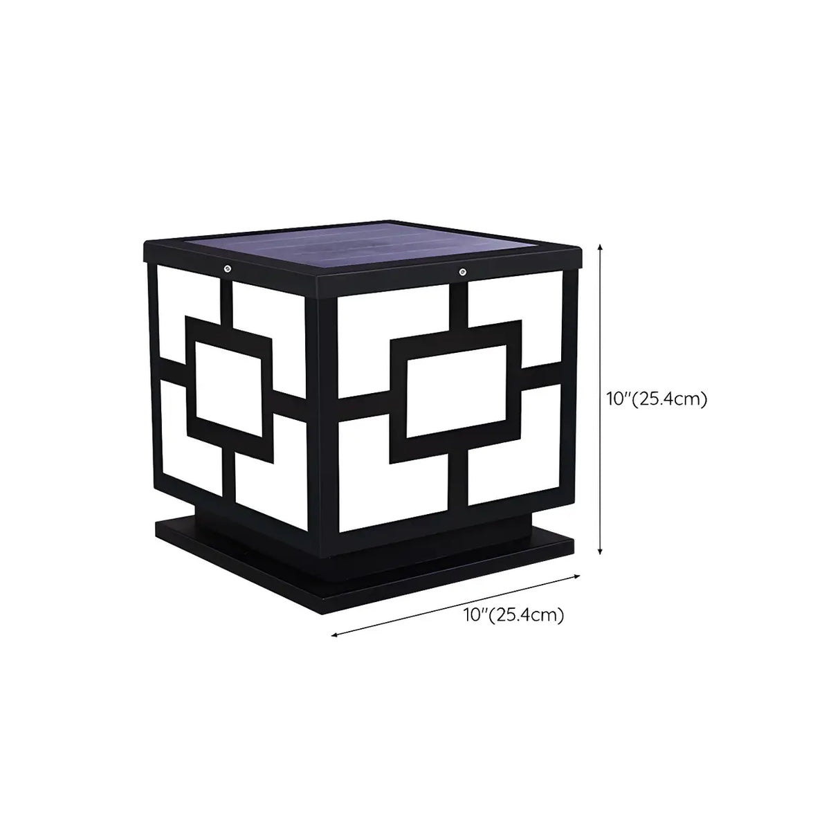 Classical Cube Metal Outdoor LED Pathway Table Lamp Image - 29