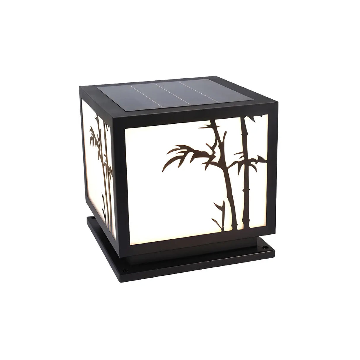Classical Cube Metal Outdoor LED Pathway Table Lamp Image - 5
