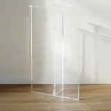 Clear Acrylic Legs Wood Standard Height Console Table Image - 6