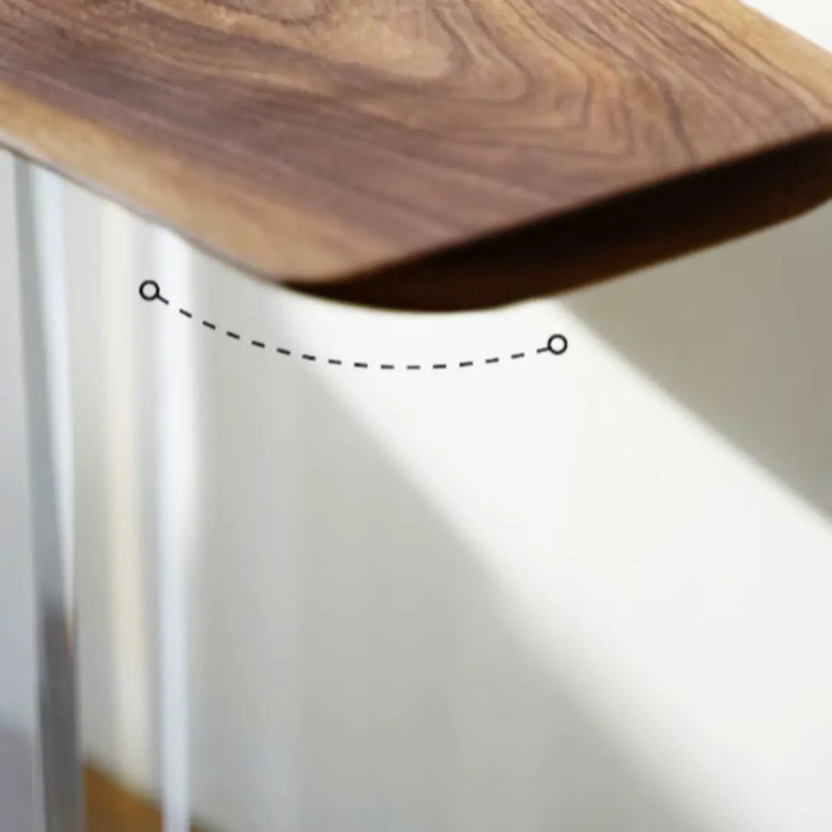 Clear Acrylic Legs Wood Standard Height Console Table Image - 7