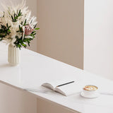 Clear Acrylic Shelves Black Rectangular Slate Bar Table Image - 3