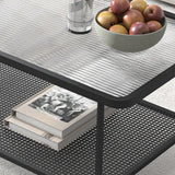 Clear Glass Shelves Scratch Resistant Coffee Table Image - 6