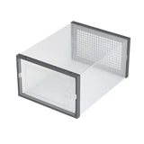 Clear Plastic Stackable Entryway Black Shoe Storage Box Image - 10