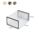 Clear Plastic Stackable Entryway Black Shoe Storage Box #size