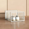 Clear Plastic Stackable Entryway Black Shoe Storage Box Image - 3
