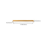 Cloakroom Wood Rectangular LED Flush Mount Ceiling Lamp Image - 12