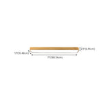 Cloakroom Wood Rectangular LED Flush Mount Ceiling Lamp Image - 17