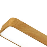 Cloakroom Wood Rectangular LED Flush Mount Ceiling Lamp Image - 6