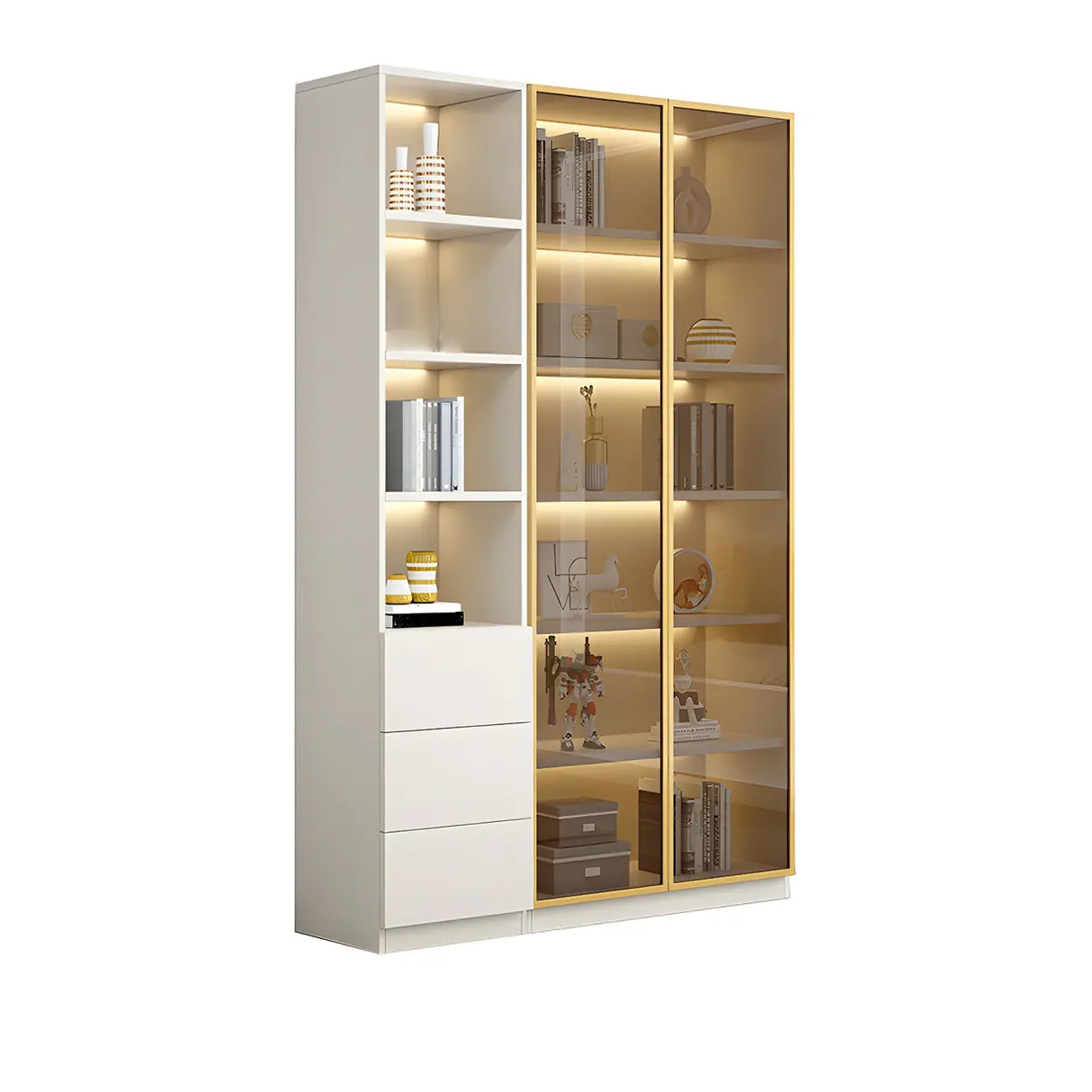 Closed Back Rectangular Wood Standard Bookshelf Black Image - 15
