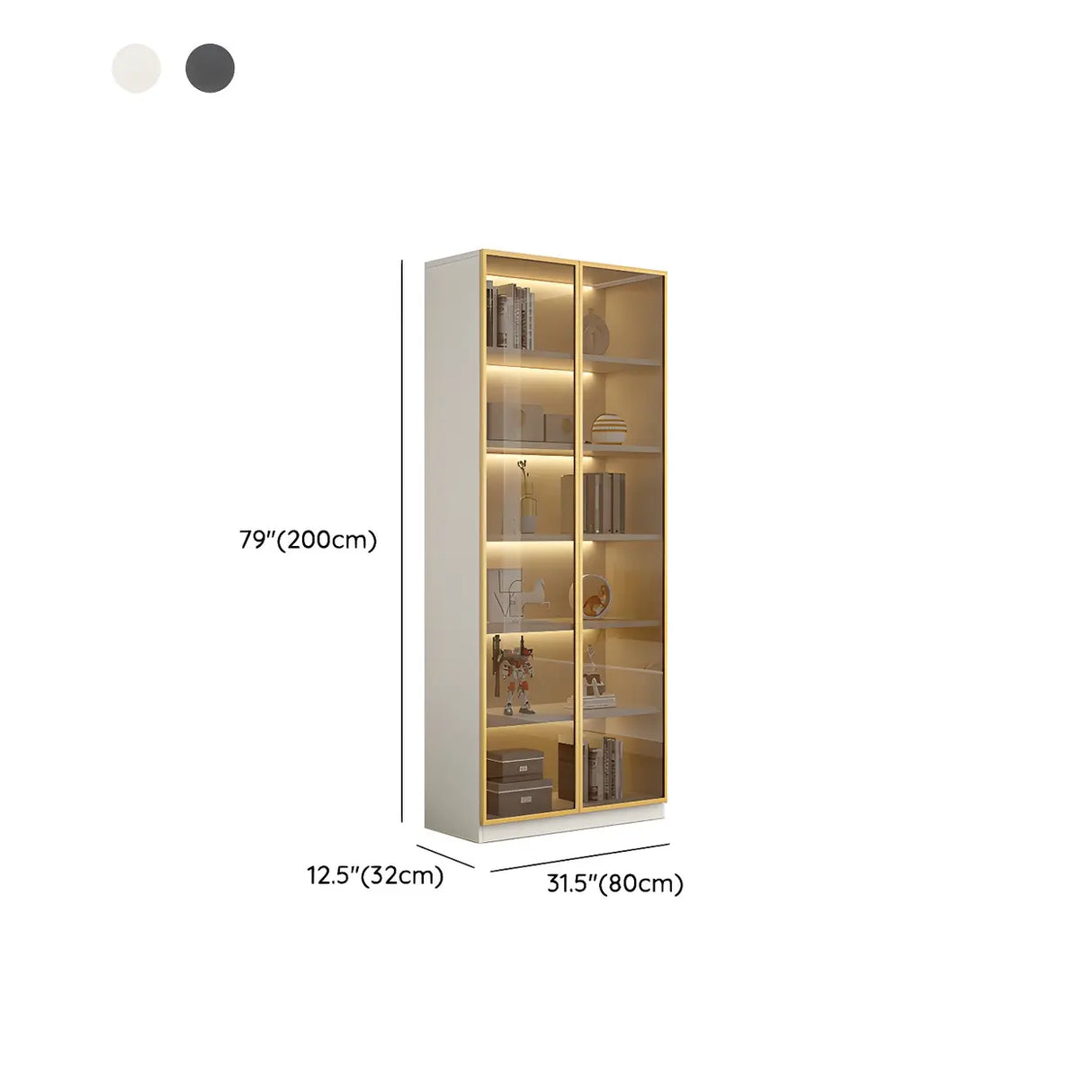 Closed Back Rectangular Wood Standard Bookshelf Black Image - 21