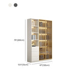 Closed Back Rectangular Wood Standard Bookshelf Black Image - 22
