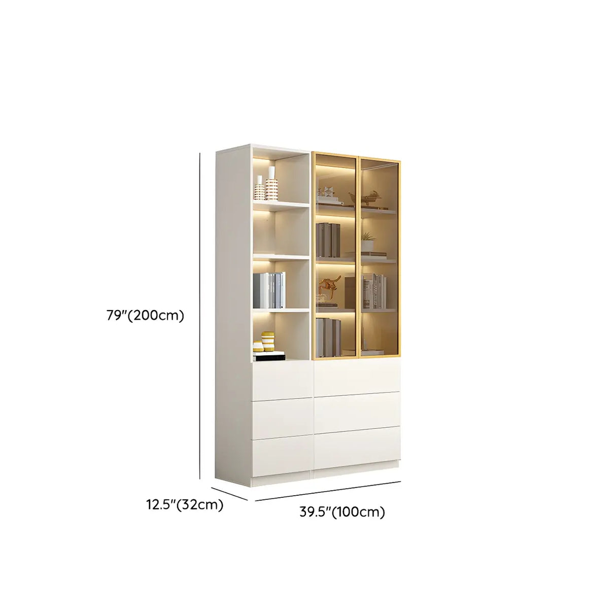 Closed Back Rectangular Wood Standard Bookshelf Black Image - 24