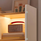 Closed Back Vertical Rustic Wooden Storage Bookcase Image - 7
