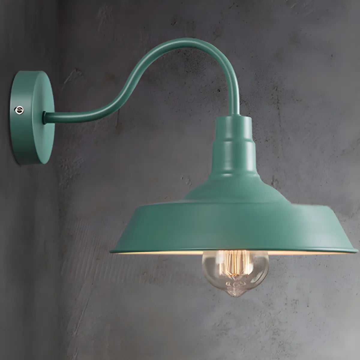Coastal Barn Metal Bedroom Blue Reading Wall Sconce Image - 13