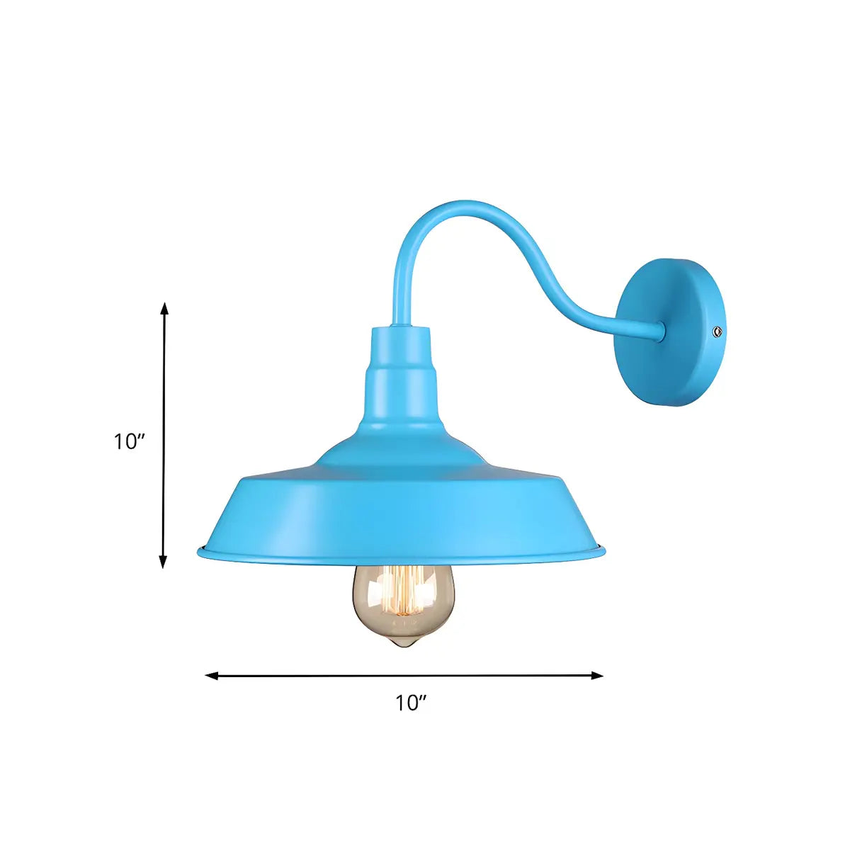 Coastal Barn Metal Bedroom Blue Reading Wall Sconce 