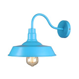 Coastal Barn Metal Bedroom Blue Reading Wall Sconce Image - 3