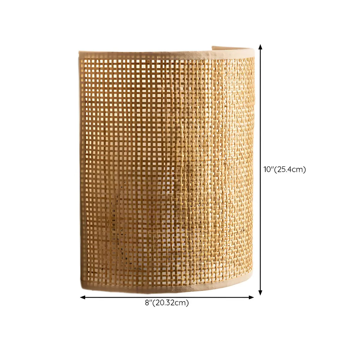 Coastal Cylinder Rattan Bedroom Mini Yellow Wall Sconce Image - 14