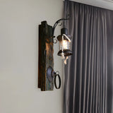 Coastal Lantern Glass Outdoor Black Mini Wall Sconce Image - 5