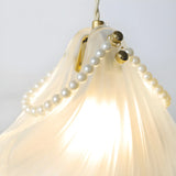 Coastal Shell Gold Frosted Glass Bedroom Gold Wall Sconce Image - 9