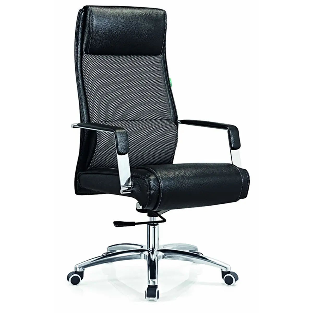 Cocoa Calfskin Ergonomic Office Chair with Headrest Image - 10