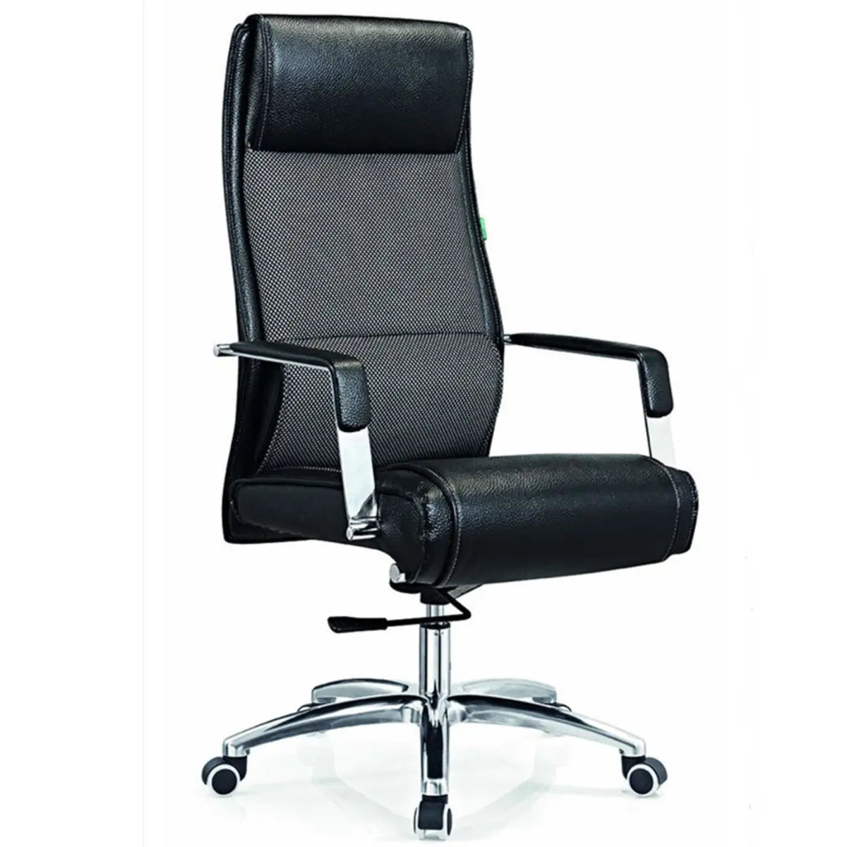 Cocoa Calfskin Ergonomic Office Chair with Headrest Image - 3